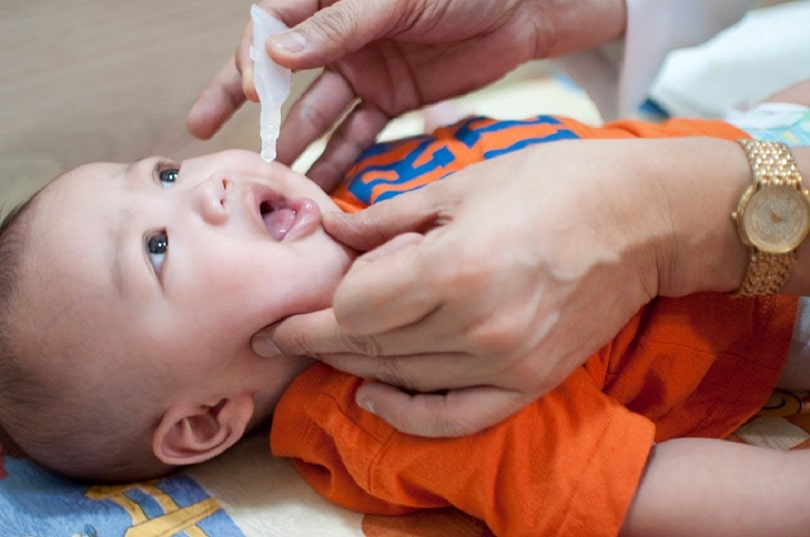 an oral vaccination of a baby boy in a clinic 2021 08 29 01 14 06 utc