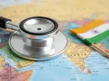India Flag with stethoscope showing India Healthcare
