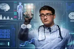doctor-futuristic-medical-concept-pressing-button