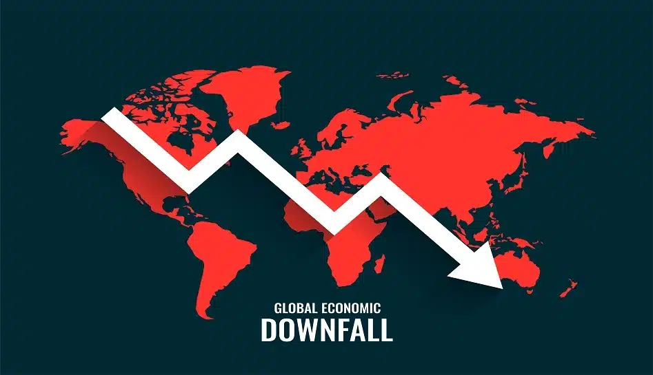 pictures shows there is an economic downfall